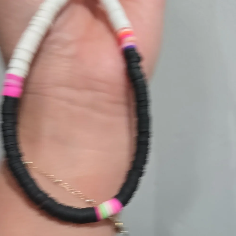 Francesca's Collections Black, Pink and White Teen Jewelry Necklace